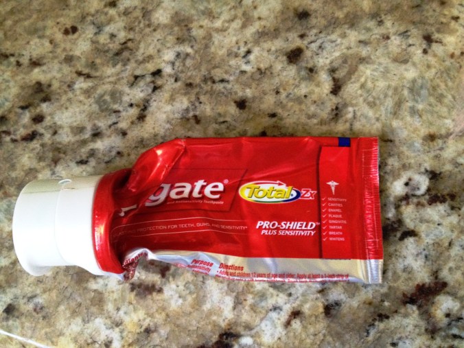 I squeezed every last ounce of toothpaste out of this thing.