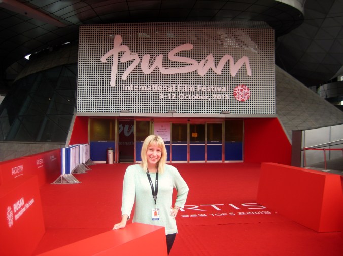 Me being a happy camper in Korea for the Busan Film Festival.